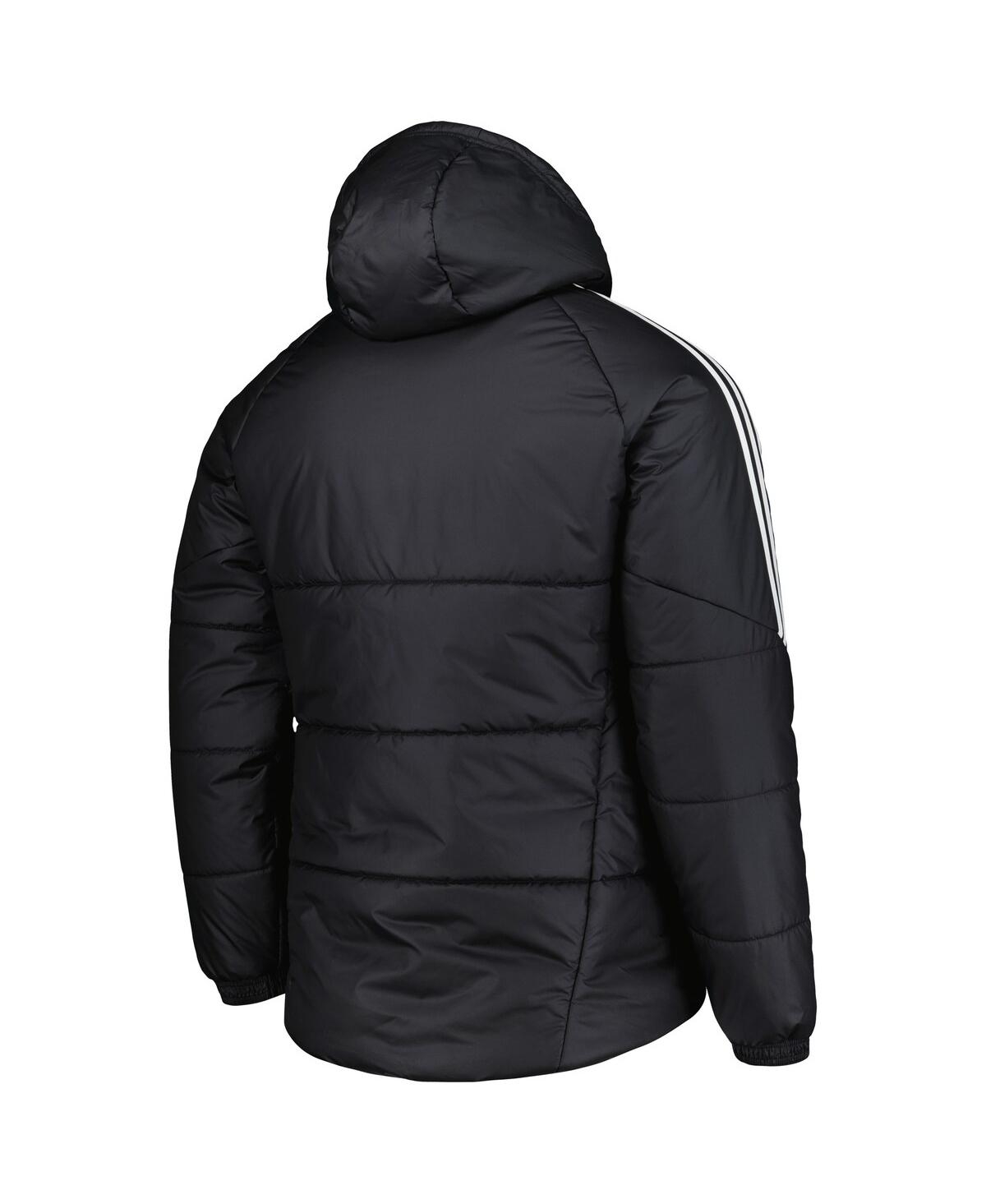 Shop Adidas Originals Men's Adidas Black Portland Timbers Winter Raglan Full-zip Hoodie Jacket