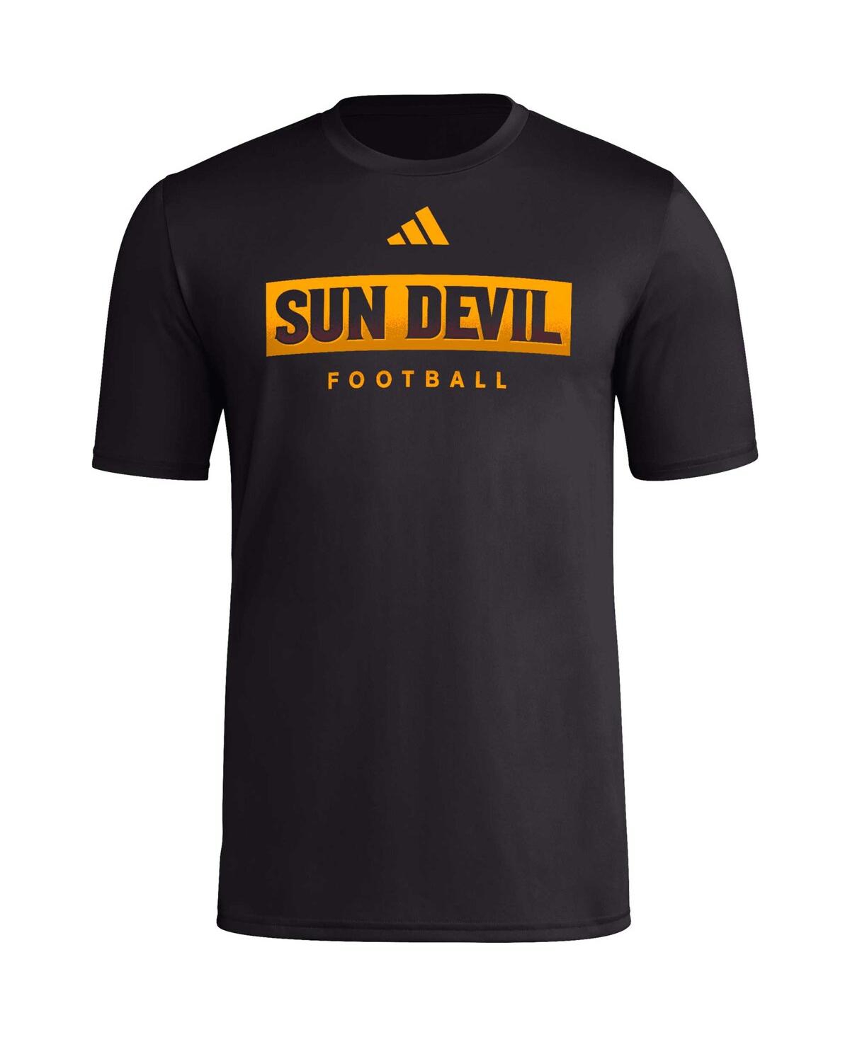Shop Adidas Originals Men's Adidas Black Arizona State Sun Devils Football Practice Aeroready Pregame T-shirt