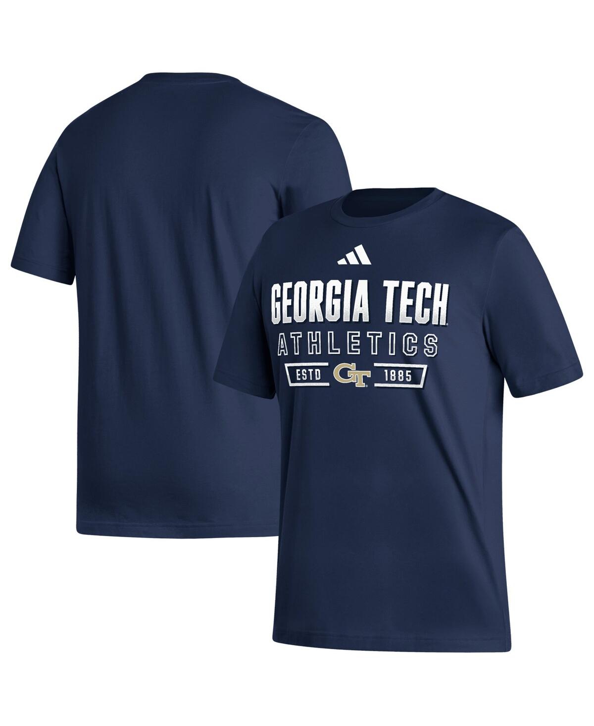 Men's adidasGeorgia Tech Yellow Jackets Head of Class Fresh T-shirt - Navy