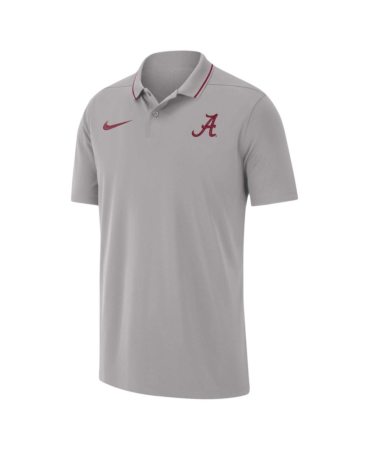 Shop Nike Men's  Gray Alabama Crimson Tide 2023 Coaches Performance Polo Shirt