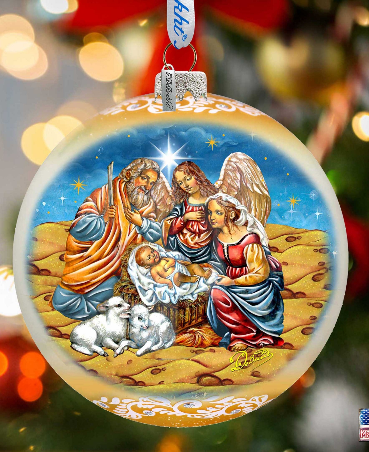 Designocracy Regal Nativity Lg Holiday Mercury Glass Collectible Ornaments G. Debrekht In Multi Color