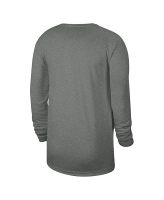 Men's and Women's Heather Gray Milwaukee Bucks 2023/24 Legend On-Court Practice Long Sleeve T-shirt