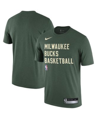 Nike Men's Milwaukee Bucks Green Practice Long Sleeve T-Shirt, Large