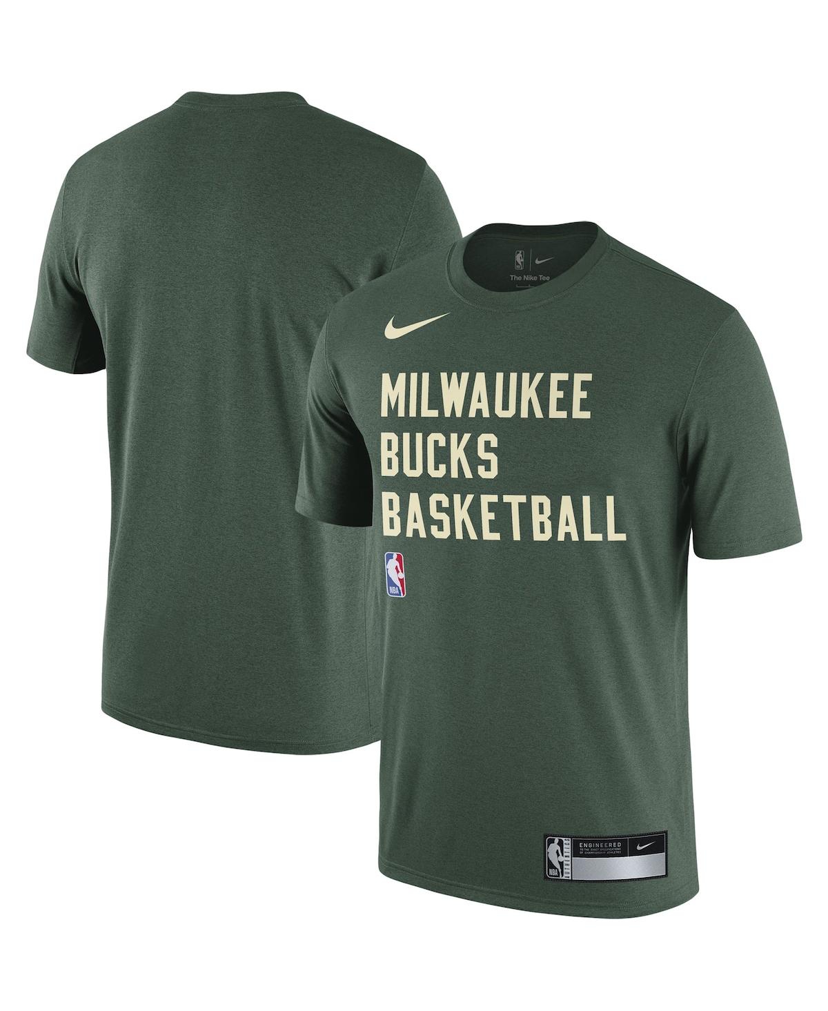 Shop Nike Men's  Hunter Green Milwaukee Bucks 2023/24 Sideline Legend Performance Practice T-shirt