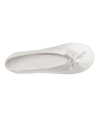 Women's Satin Ballerina Slippers with Bow
