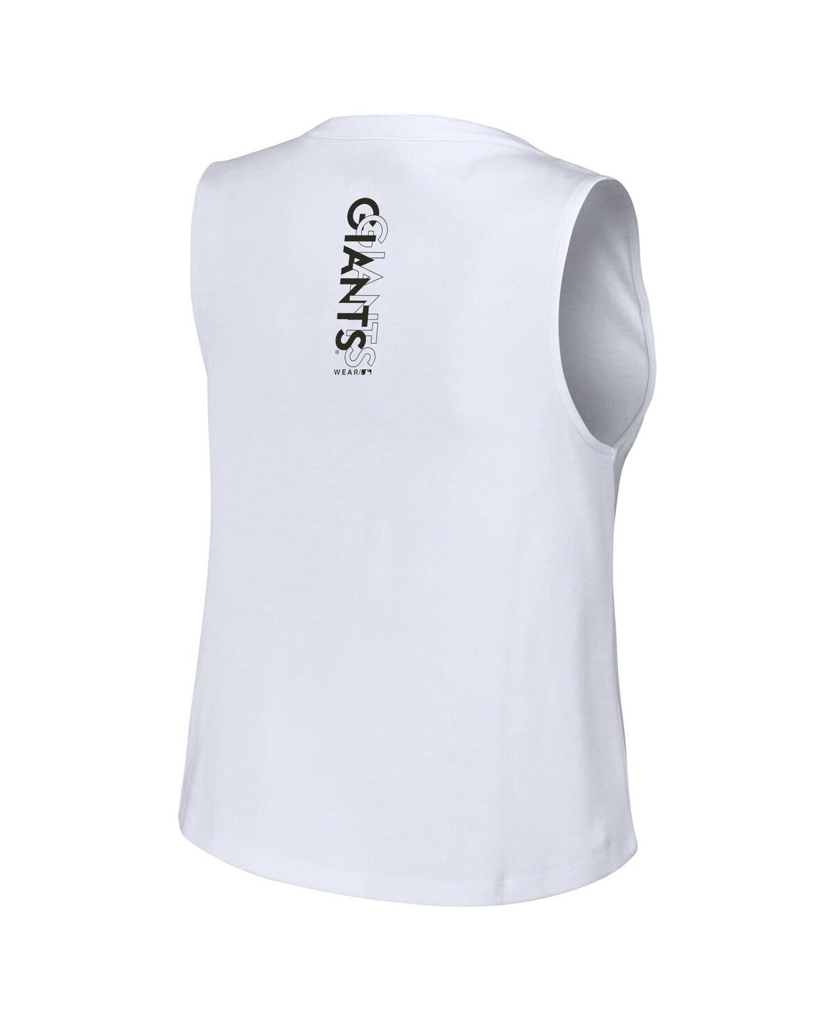 Wear By Erin Andrews White San Francisco Giants Lace-up Tank Top In White