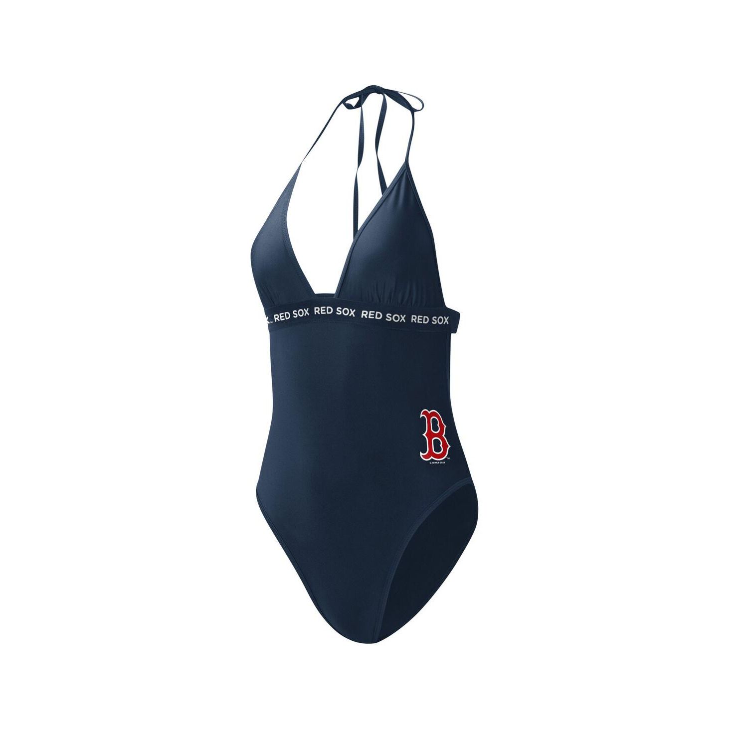 Women's Navy Boston Red Sox Full Count One-Piece Swimsuit