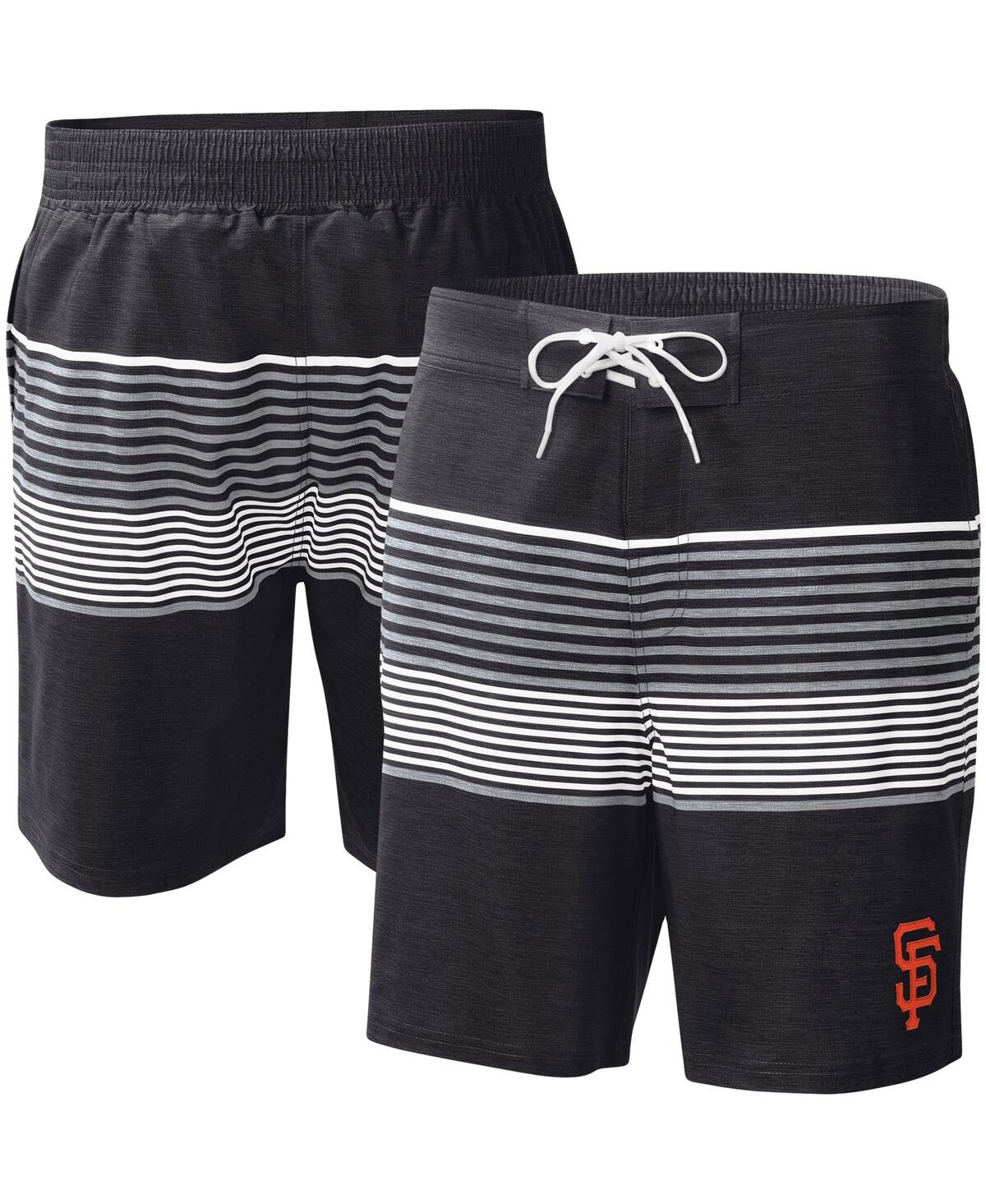 Shop G-iii Sports By Carl Banks Men's  Black San Francisco Giants Coastline Volley Swim Shorts