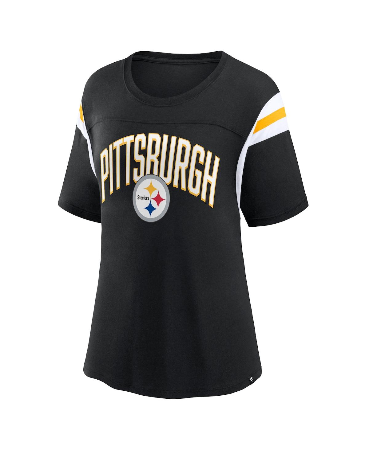 Women's FanaticsPittsburgh Steelers Earned Stripes T-shirt - Black