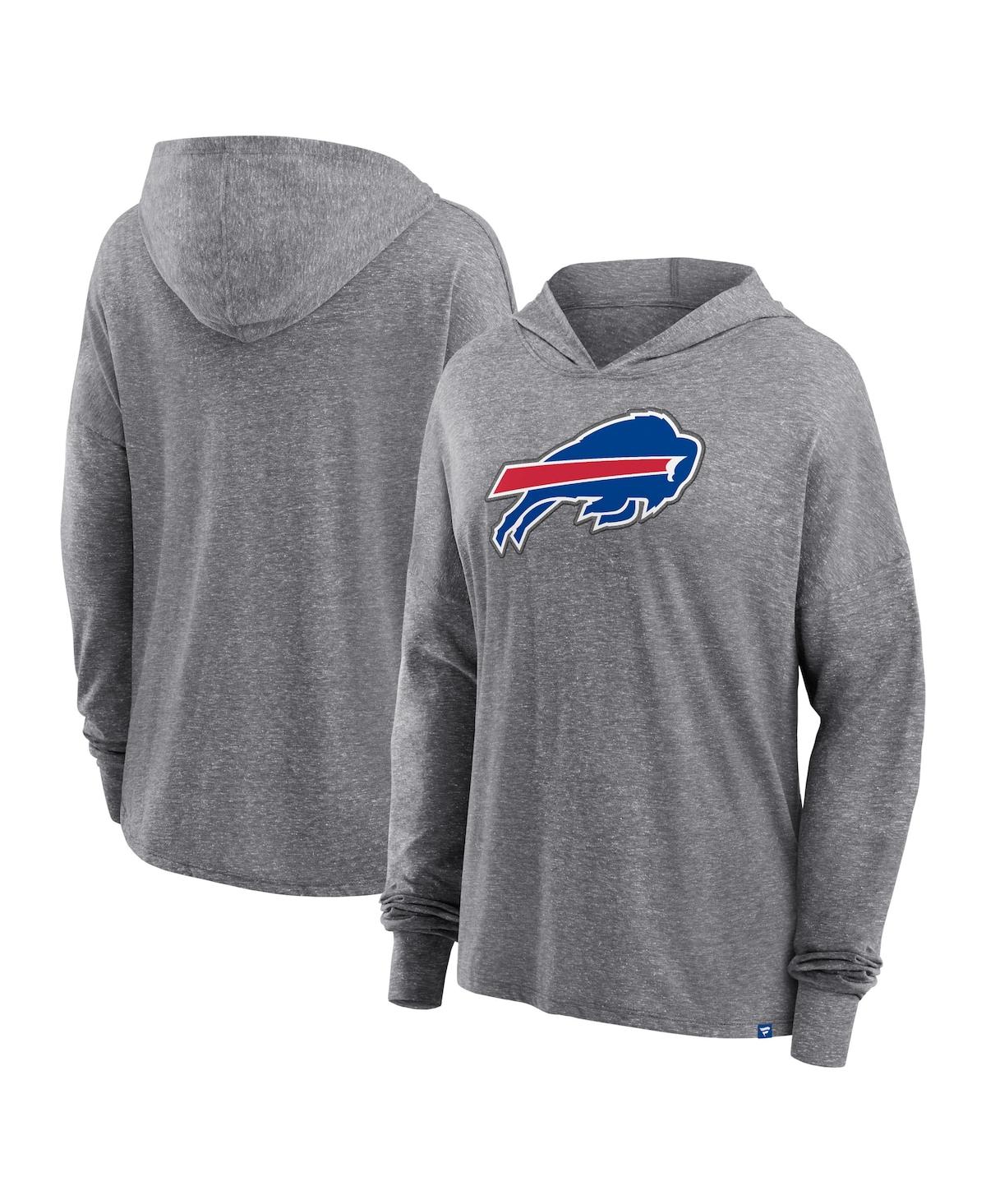 Fanatics Branded Heather Gray Buffalo Bills Cozy Primary Pullover Hoodie In Heather Gray