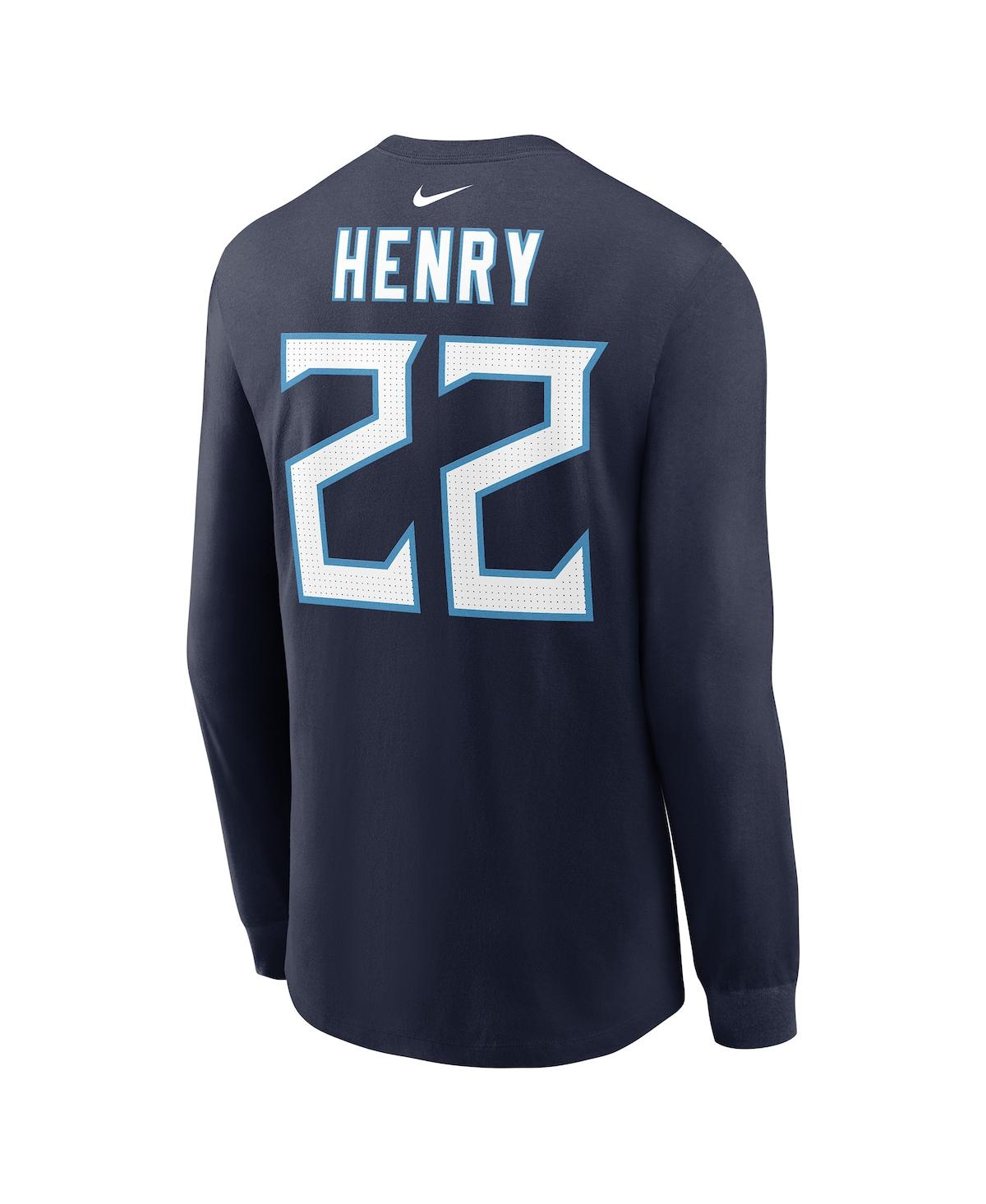 Men's Nike Derrick HenryTennessee Titans Player Name and Number Long Sleeve T-shirt - Navy