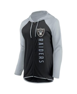 Women's Black, Silver Las Vegas Raiders Forever Fan Full-Zip Hoodie