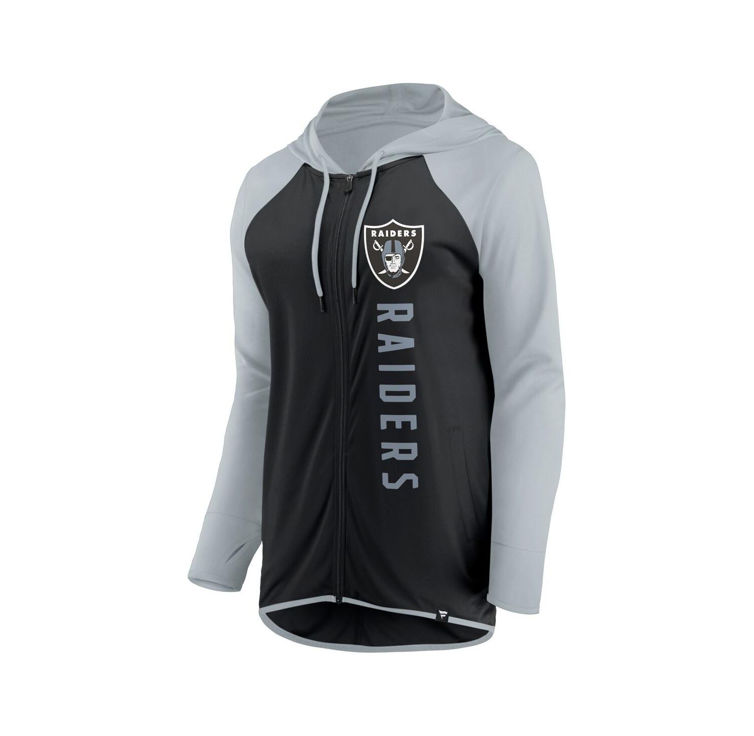 Women's Black, Silver Las Vegas Raiders Forever Fan Full-Zip Hoodie