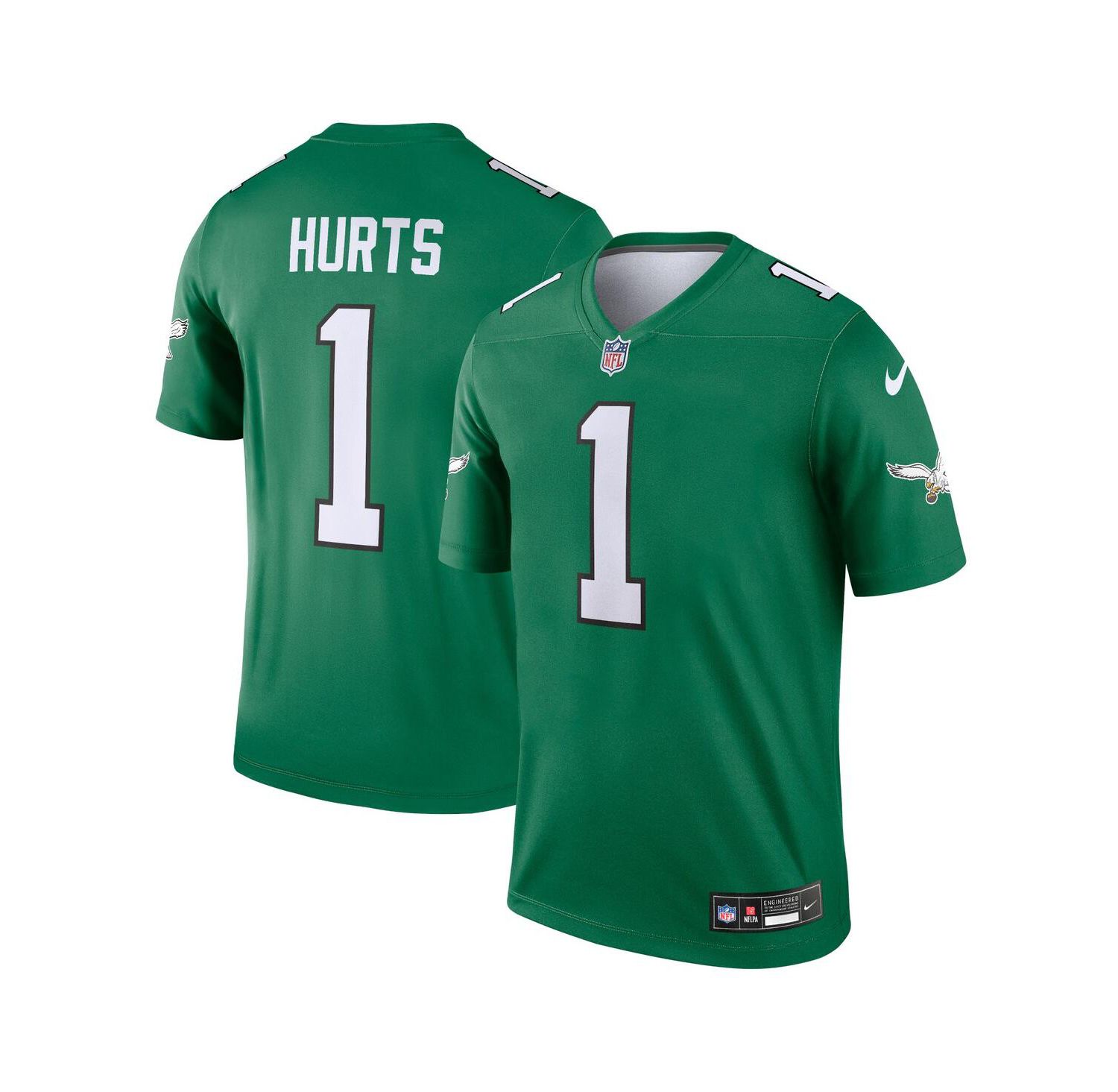 Men's Jalen Hurts Kelly Green Philadelphia Eagles Alternate Legend Player Jersey