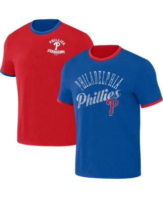 Men's Darius Rucker Collection by Fanatics Red/Royal Philadelphia Phillies Two-Way Ringer Reversible T-Shirt Size: Small