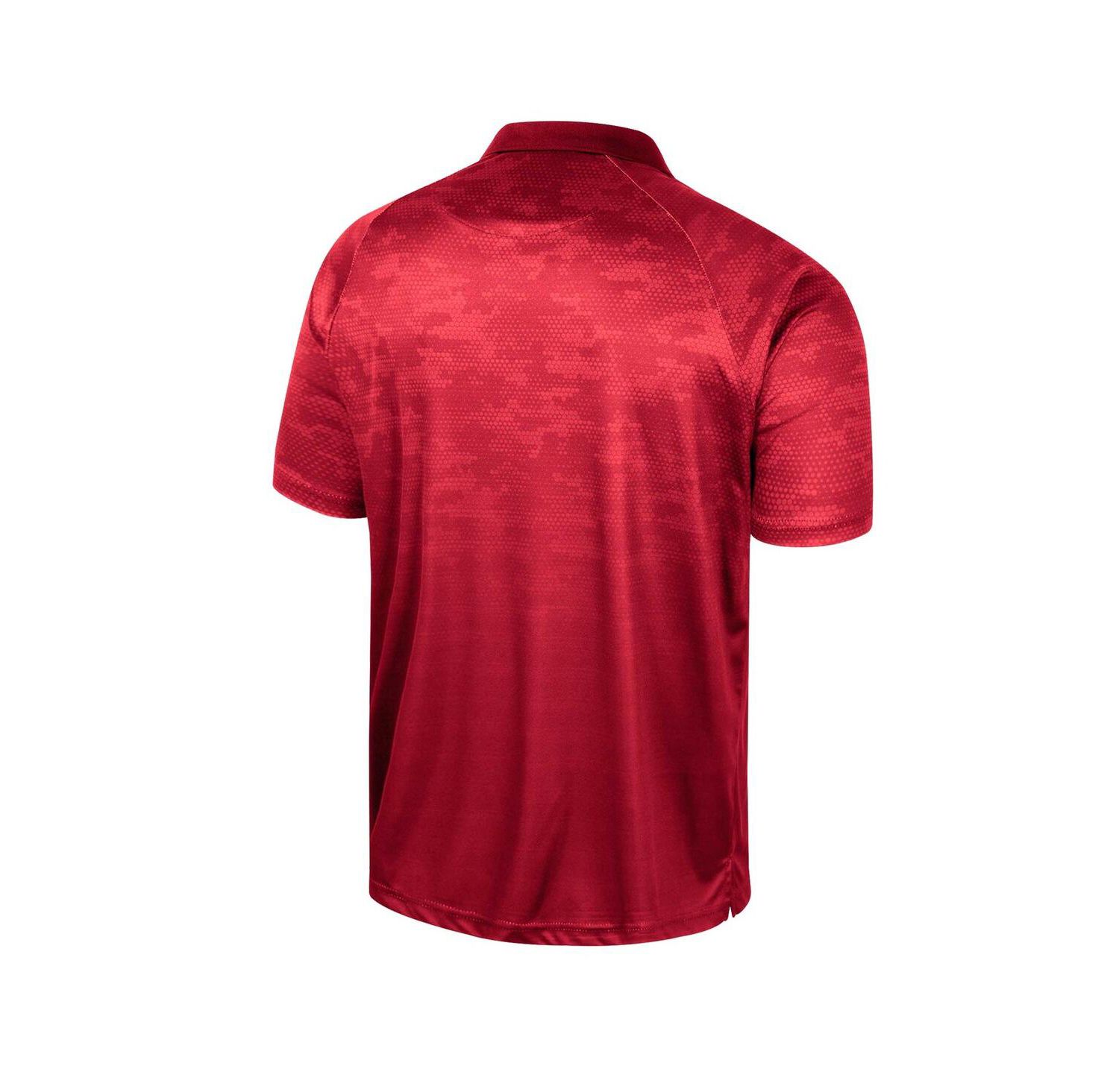 Men's Red Utah Utes Honeycomb Raglan Polo Shirt