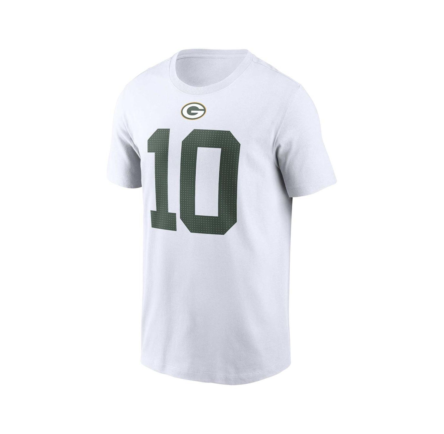 Men's Jordan Love White Green Bay Packers Player Name and Number T-shirt