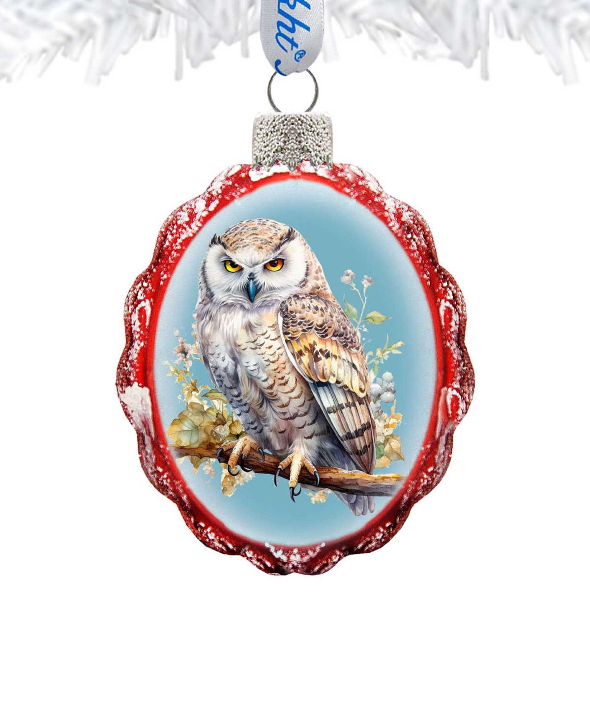Designocracy Owl Keepsake Christmas Mercury Glass Ornaments G. Debrekht In Multi Color