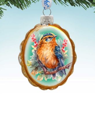 Songbird Keepsake Holiday Mercury Glass Ornaments G. DeBrekht