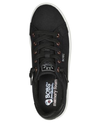 Skechers BOBS D´VINE – Leinen Schnürhalbschuh In Schwarz, Mit Memory Foam, Vegan & Bequem
