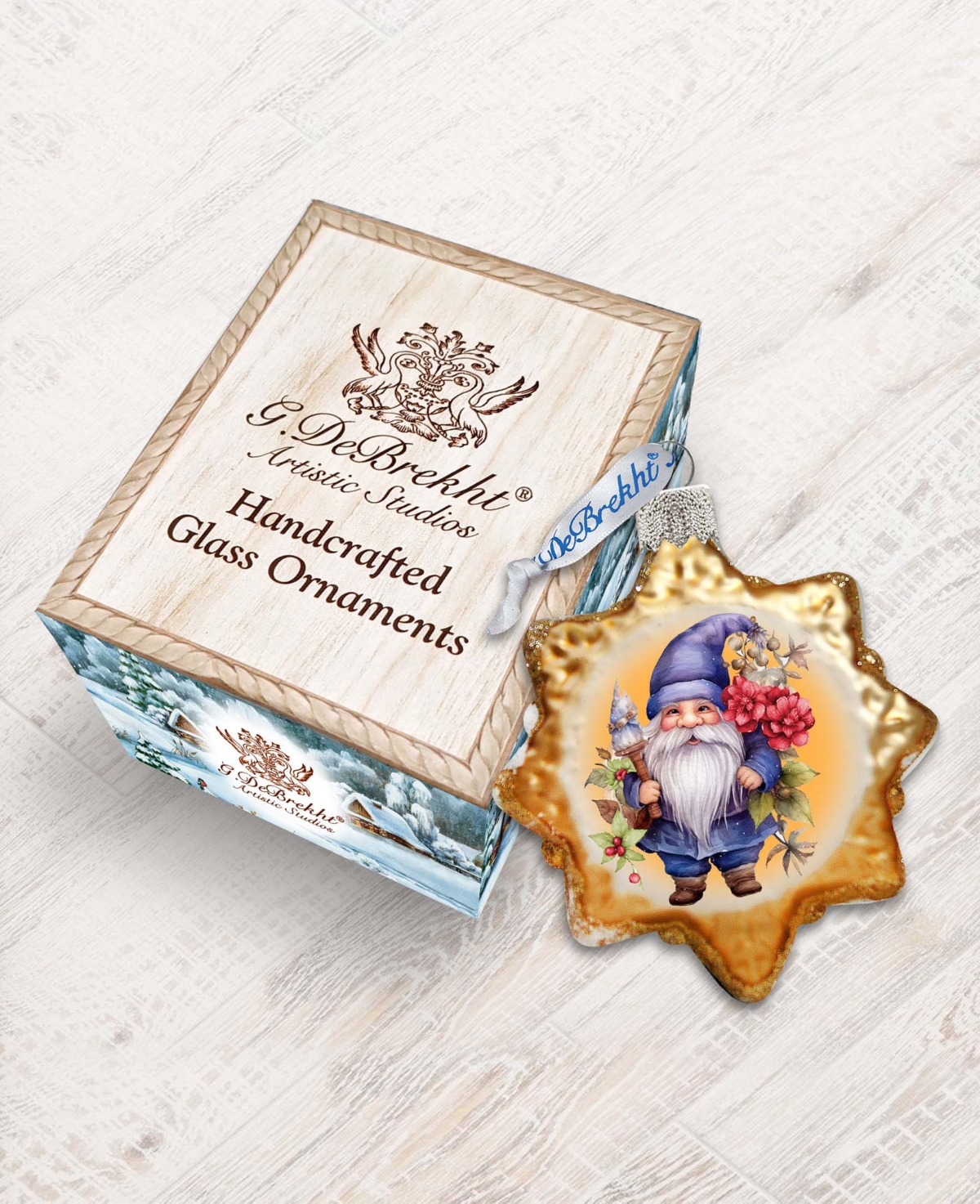 Designocracy Christmas Gnome Keepsake Holiday Mercury Glass Ornaments G. Debrekht In Multi Color
