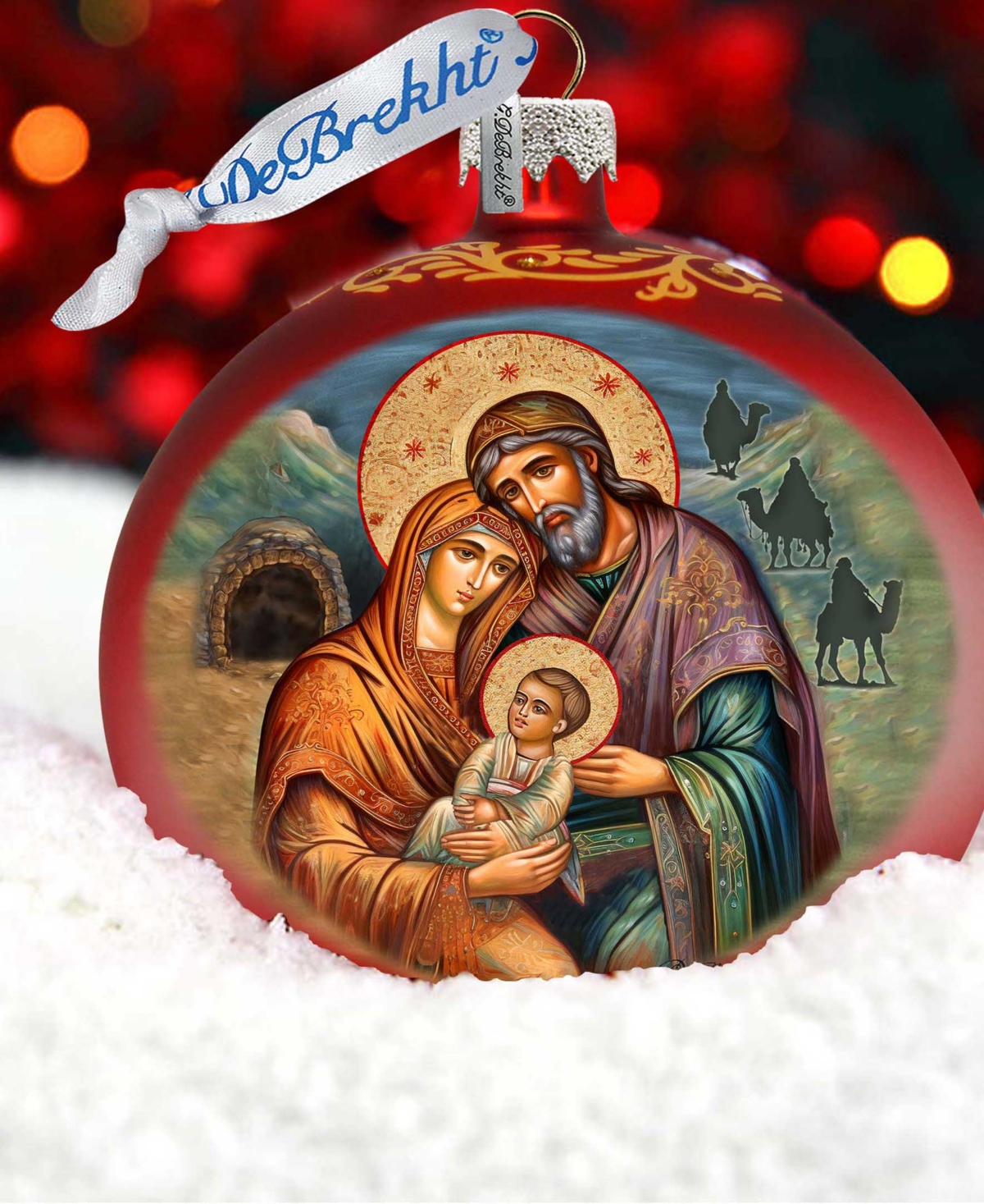 Shop Designocracy The Nativity Of Our Lord Ball Holiday Mercury Glass Ornaments G. Debrekht In Multi Color