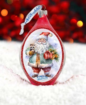 Santa Claus Presents Drop Mercury Christmas Glass Ornaments G. DeBrekht