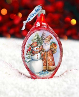 Winter Friends Drop Mercury Christmas Glass Ornaments G. DeBrekht