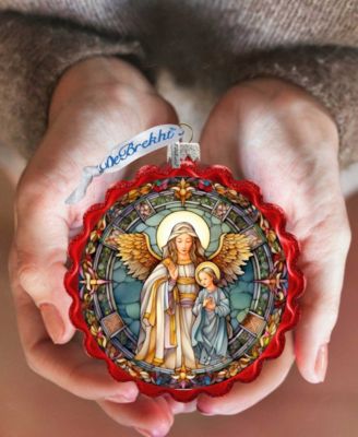 Guardian Angel Wreath Mercury Christmas Glass Ornaments G. DeBrekht