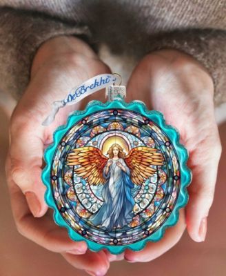 Love Harmony Angel Wreath Mercury Glass Christmas Ornaments G. DeBrekht