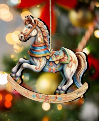 Rocking Horse Christmas Wooden Ornaments Holiday Decor G. DeBrekht