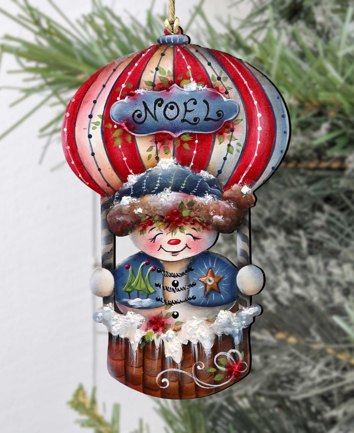 Designocracy Frosty Journey Christmas Wooden Ornaments Holiday Decor J. Mills-price In Multi Color