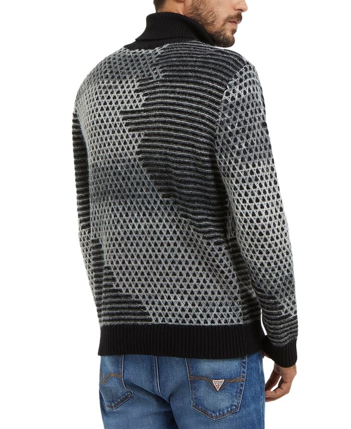 GUESS Men's Stitched-Knit Sweater - Macy's