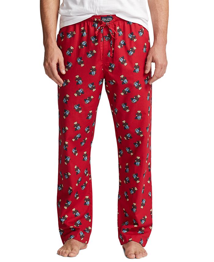Polo Ralph Lauren Men's Cotton Polo Bear Printed Pajama Pants - Macy's