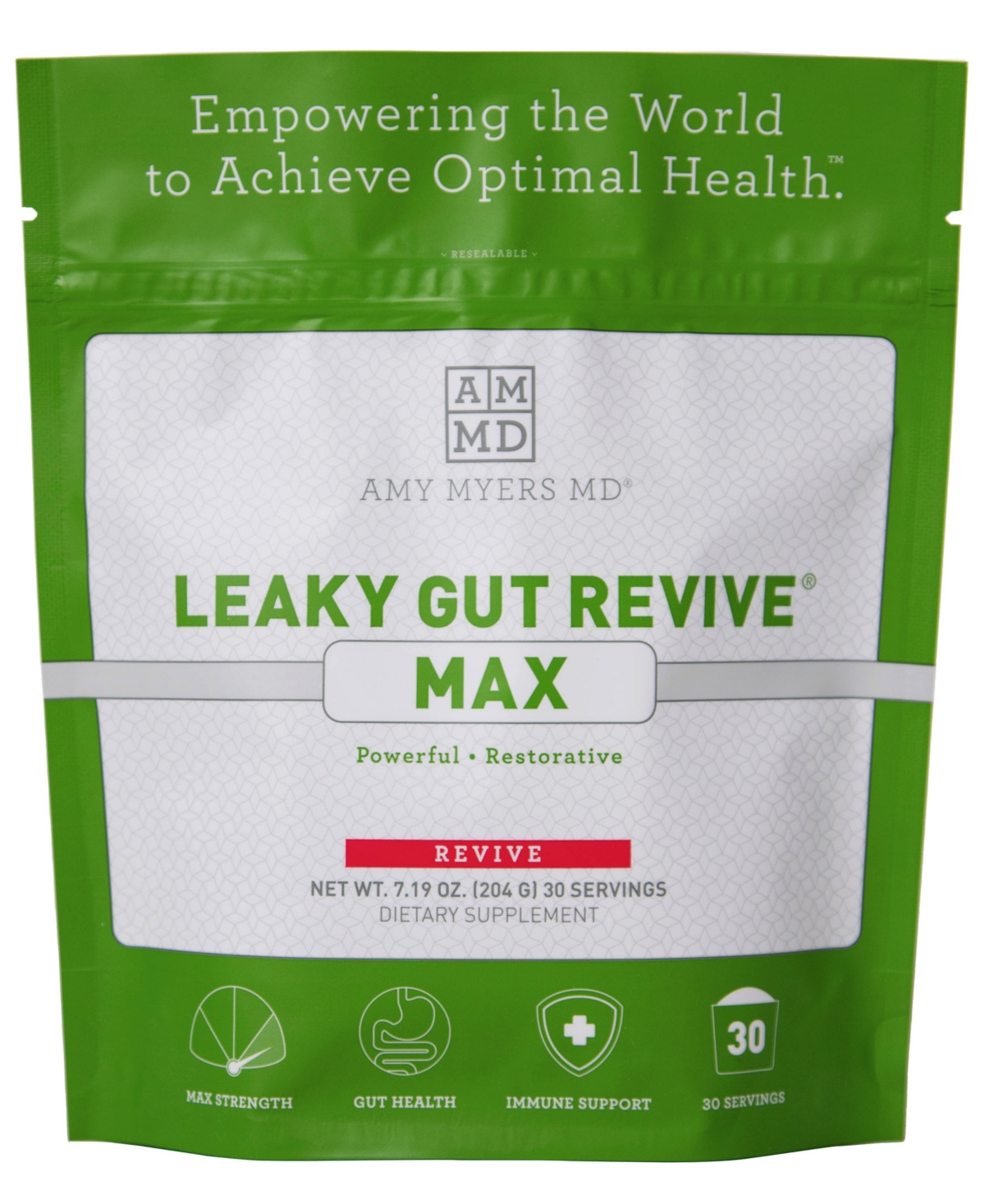 Amy Myers Md Leaky Gut Revive Max 30 Servings In Green
