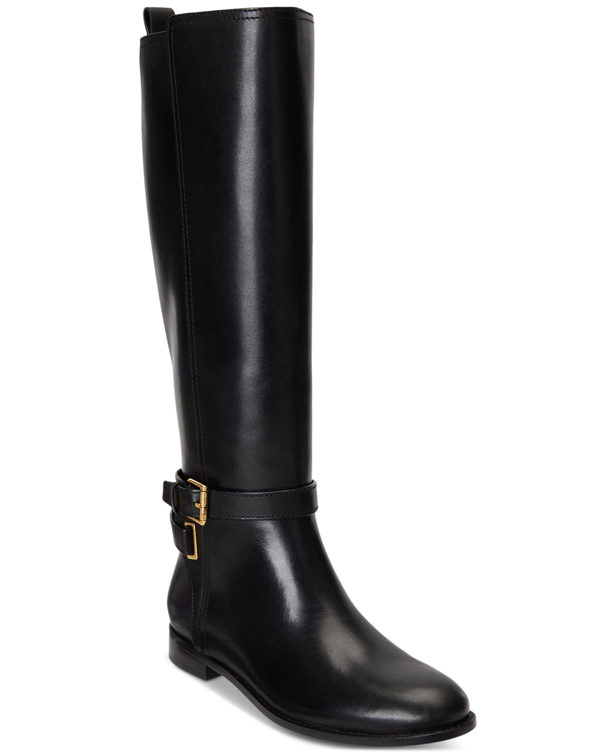 Lauren Ralph Lauren Women's Blayke Buckled Riding Boots In Black | ModeSens