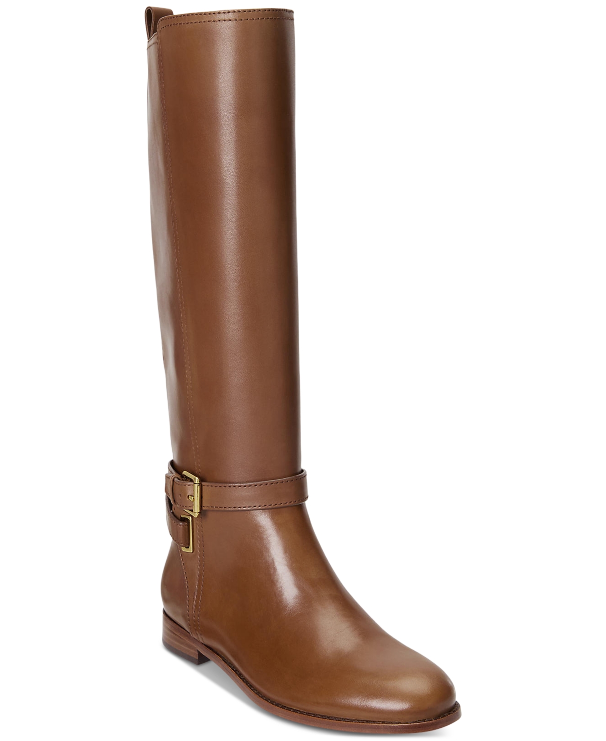 Lauren Ralph Lauren Women's Hollie Quilted Lace-up Riding Boots In Deep Saddle Tan