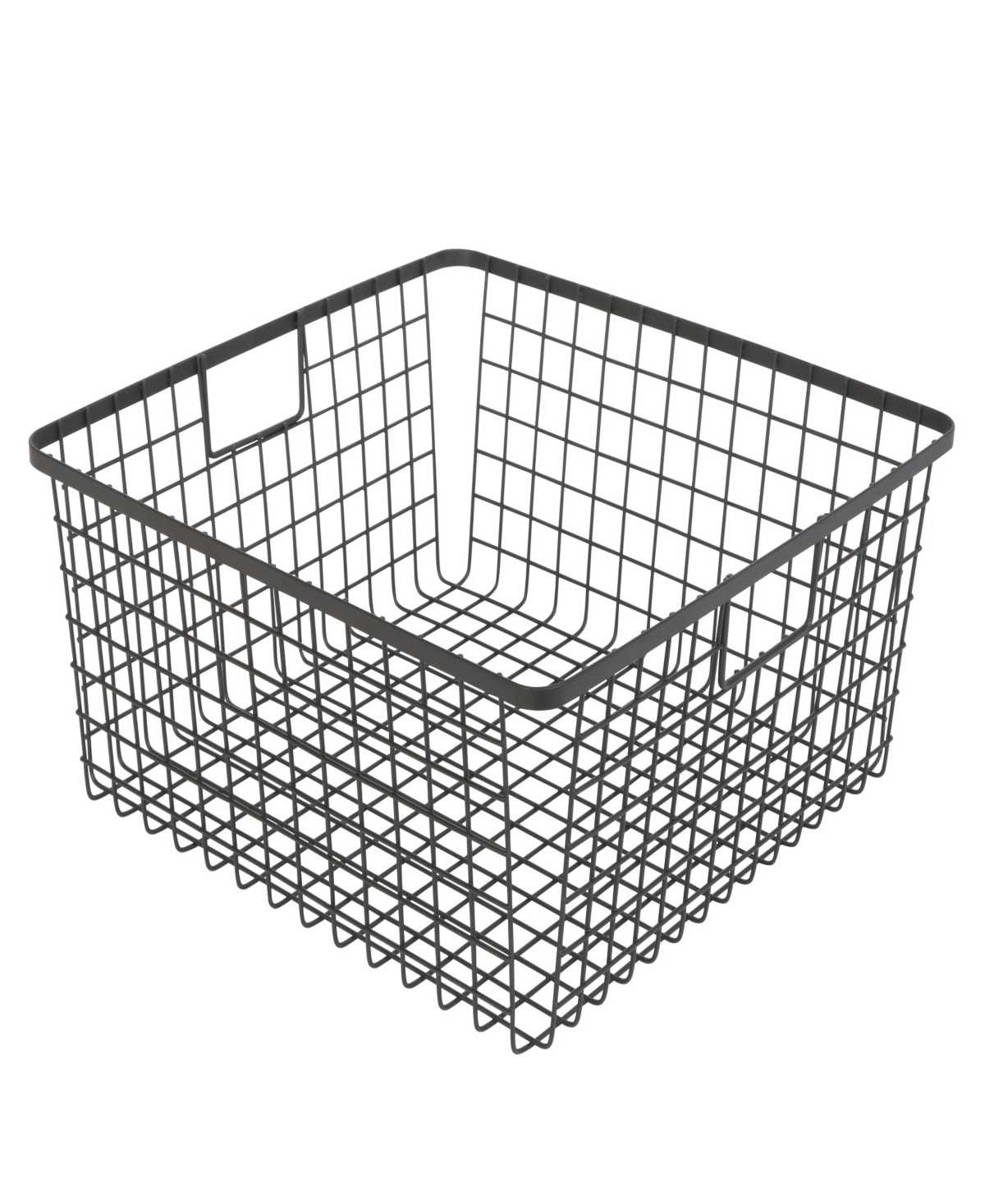 Shop Smart Design Nestable 9" X 16" X 6" Basket Organizer With Handles, Set Of 4 In Black