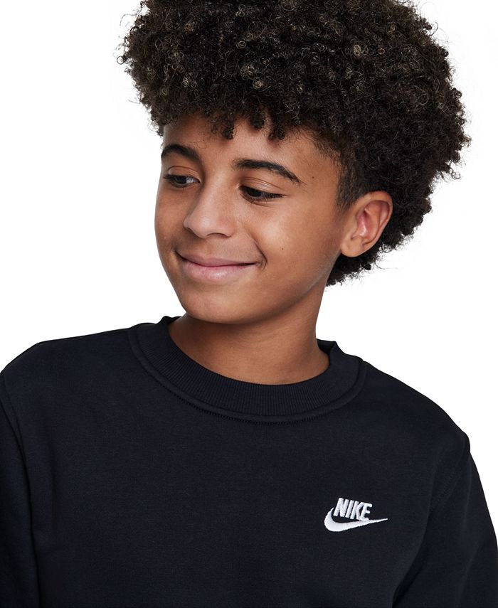 Nike Big Kids Sportswear Club Fleece Classic-Fit Sweatshirt - Macy's