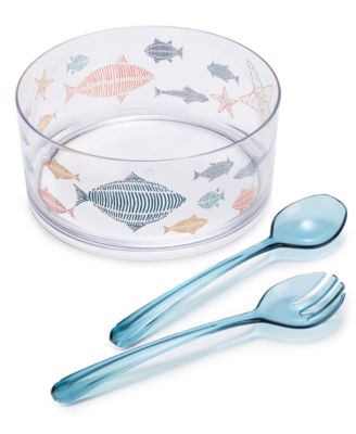 The Cellar - Acrylic Salad Bowl with Servers, Created for Macy's