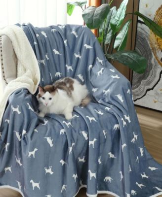 Advanced Water Resistant Pets Print Comfort Throw, 50" x 60"