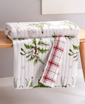 Sleigh Bells Quilted Throw, 50" x 60"