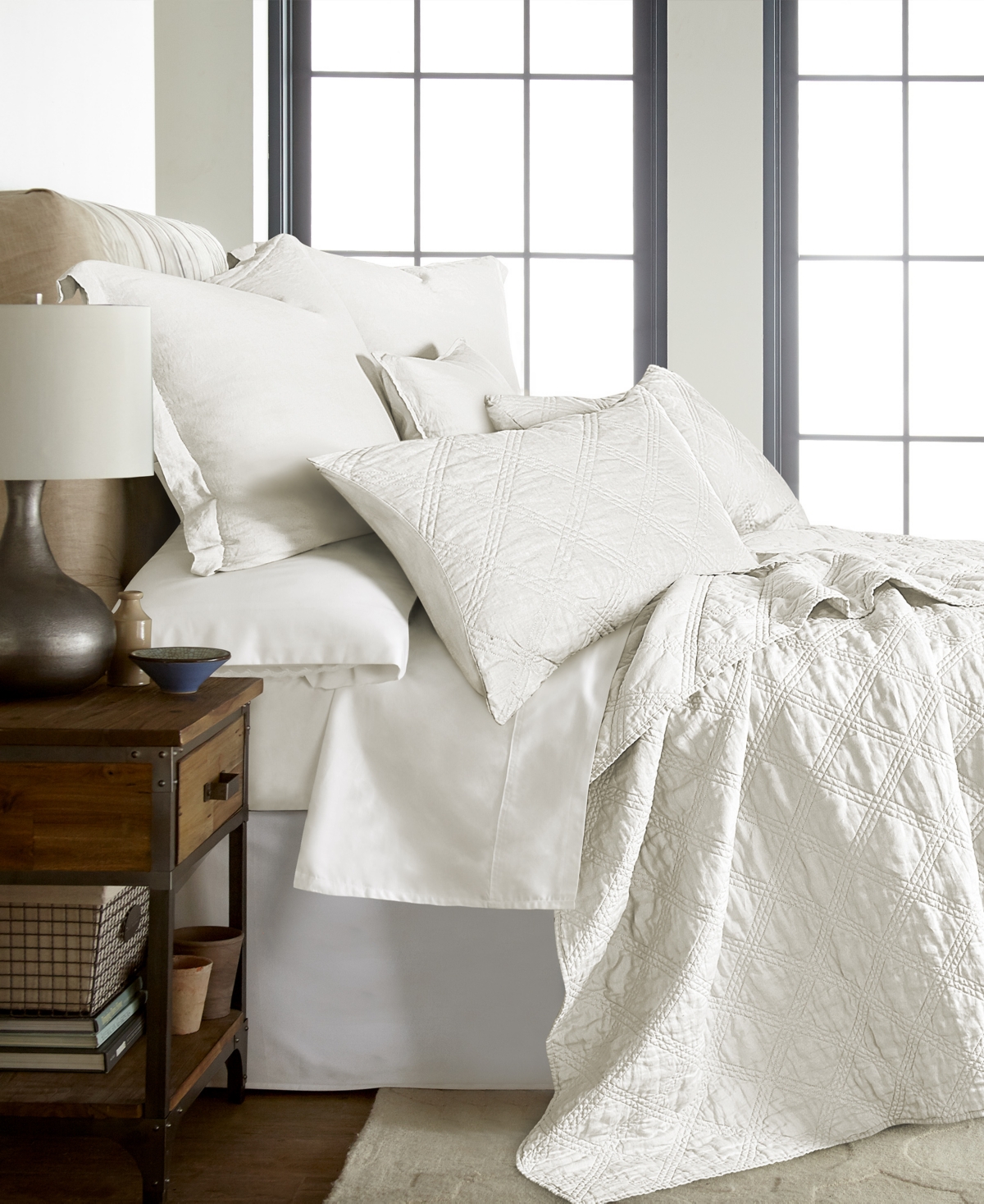 Levtex Washed Linen Relaxed Textured Quilt