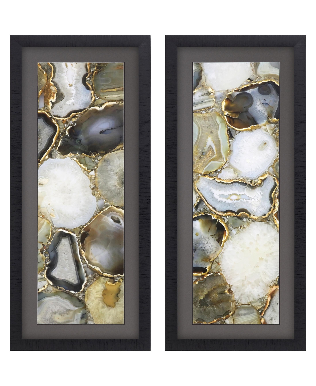 Paragon Picture Gallery Agate Framed Art, Set Of 2 In Gray