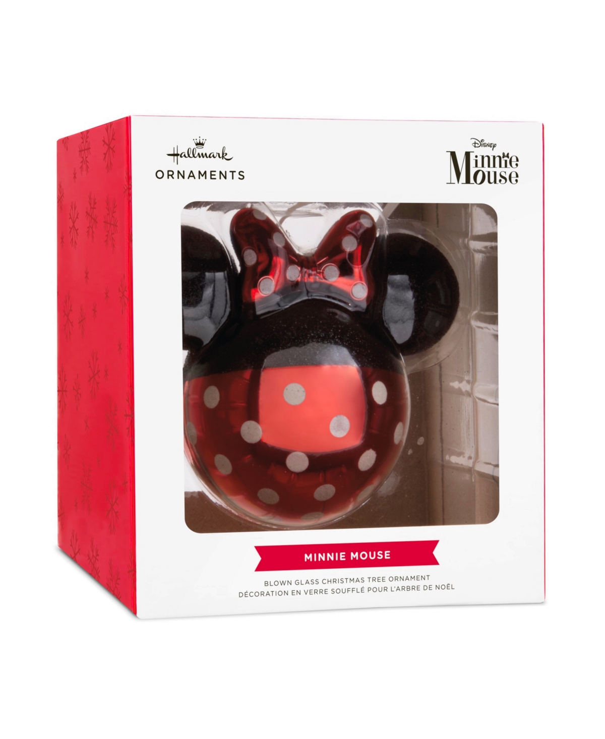 Hallmark Christmas Ornament Disney Minnie Mouse Icon Blown Glass - Multi-colored