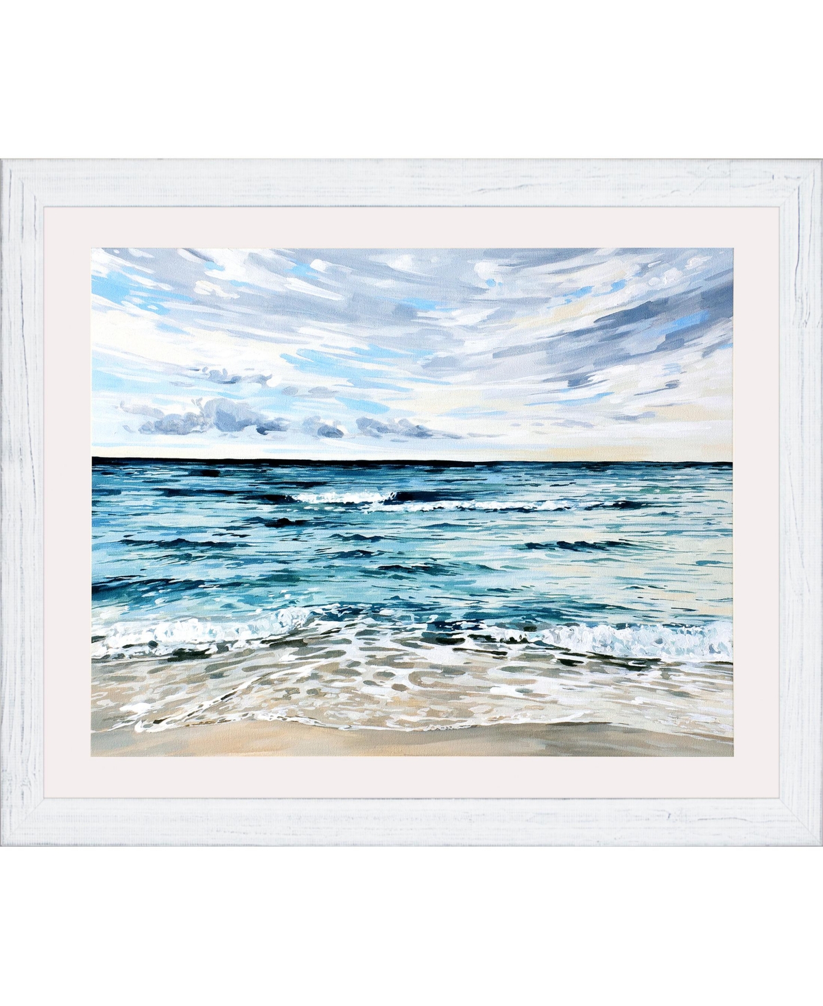 Paragon Picture Gallery Whispy Clouds Framed Art In Blue