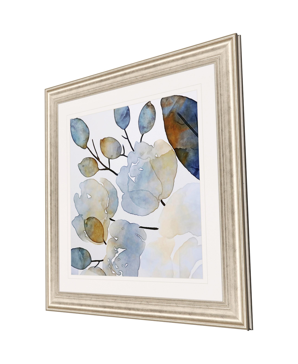 Shop Paragon Picture Gallery Watercolor Floral Ii Framed Art In Blue
