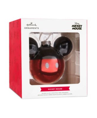 Hallmark Christmas Ornament Disney Mickey Mouse Icon Blown Glass - Macy's