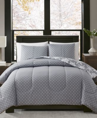 Keeco Holiday Snowflake Reversible 3-Piece Comforter Set