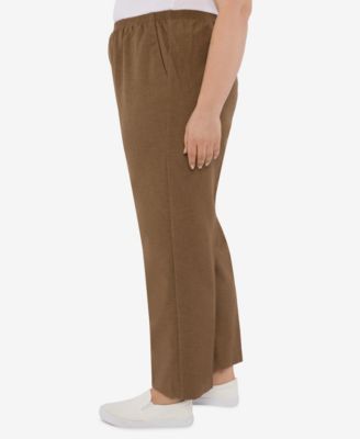 Plus Size Signature Fit Textured Trouser Average Length Pants